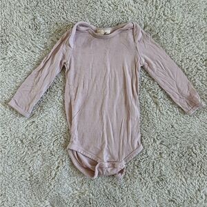 Kyte Long Sleeve Bodysuit in Blush - 6-12 months